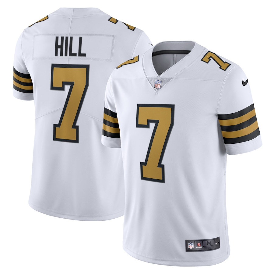 Men’s New Orleans Saints Taysom Hill Nike White Alternate Vapor Limited Jersey