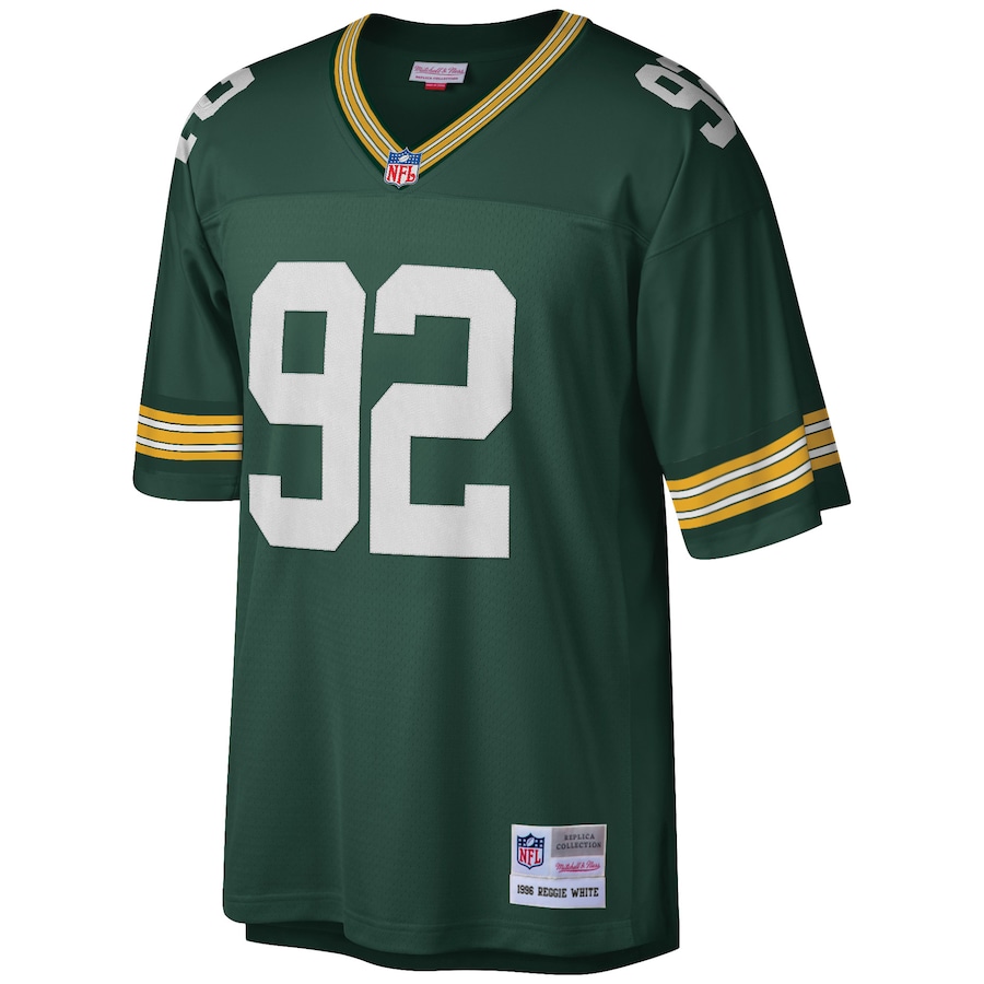 Men’s Green Bay Packers Reggie White Mitchell & Ness Green Big & Tall 1996 Retired Player Replica Jersey