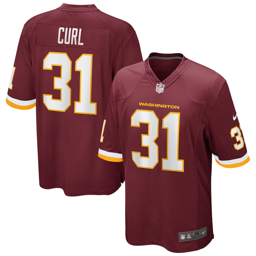 Men’s Nike Kamren Curl Washington Football Team Burgundy Game Player Jersey