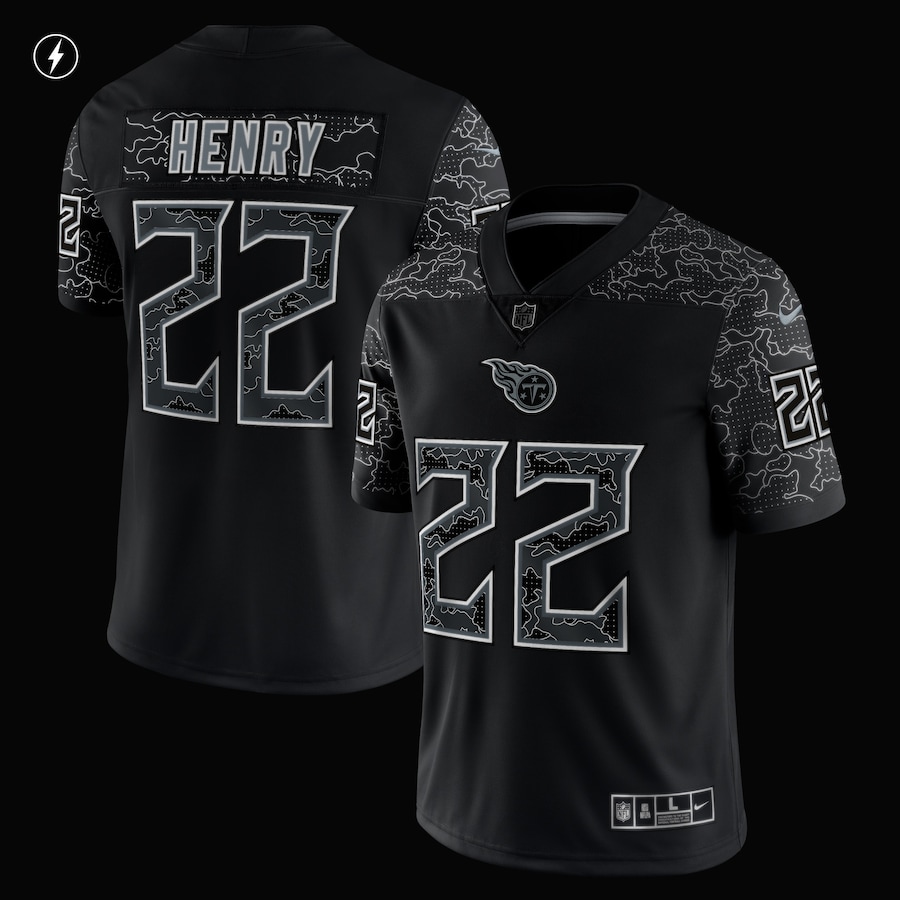 Men’s Tennessee Titans Derrick Henry Nike Black RFLCTV Limited Jersey