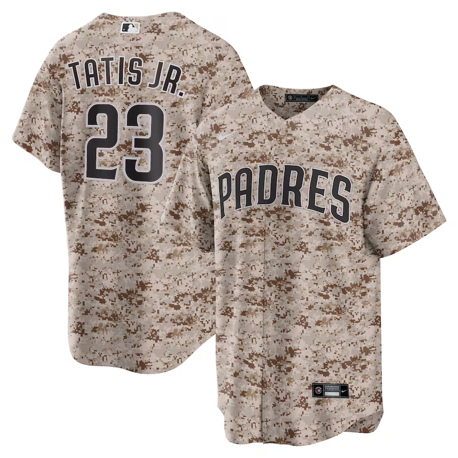 Men's San Diego Padres Fernando Tatis Jr. Camo USMC Alternate Replica Player Jersey