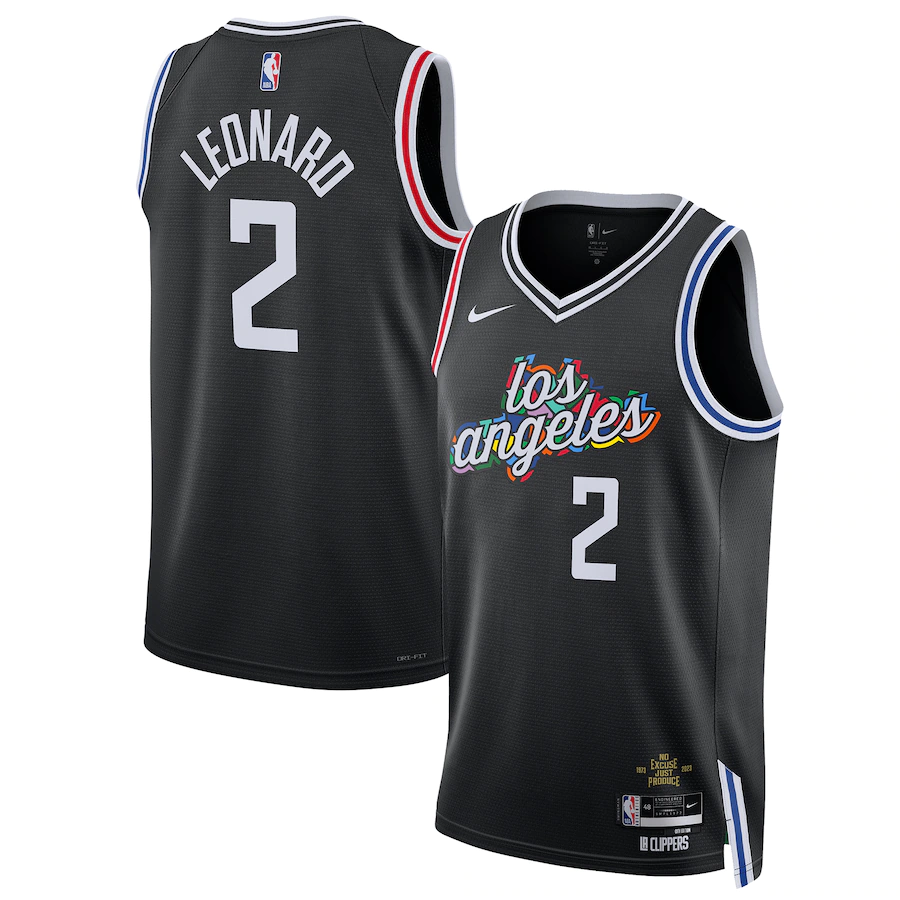 Men's LA Clippers Kawhi Leonard Black 2022-23 Swingman Jersey - City Edition