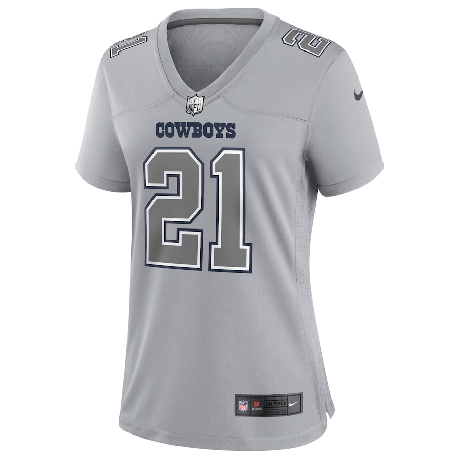 Women’s Dallas Cowboys Ezekiel Elliott Nike Gray Atmosphere Fashion Game Jersey