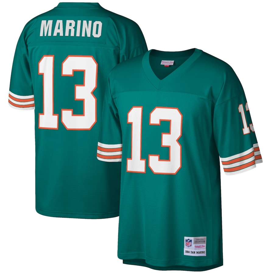Men’s Miami Dolphins Dan Marino Mitchell & Ness Aqua 1984 Retired Player Legacy Replica Jersey