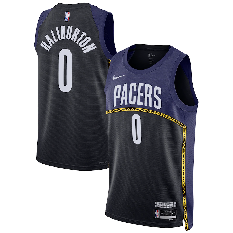 Men's Indiana Pacers Tyrese Haliburton Blue 2022-23 Swingman Jersey - City Edition