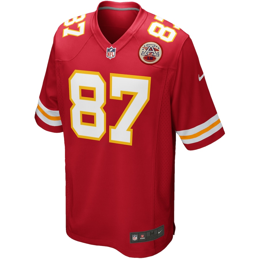 Youth Kansas City Chiefs Travis Kelce Nike Red Team Color Game Jersey