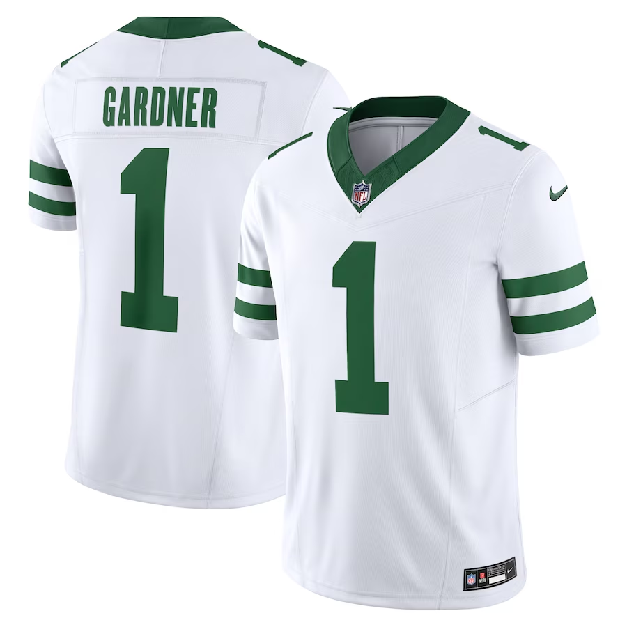 Men's New York Jets Ahmad Sauce Gardner White Legacy Vapor F.U.S.E. Limited Jersey