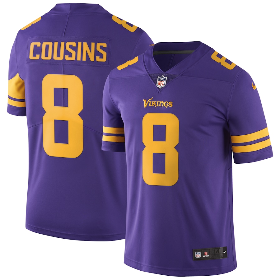 Men’s Minnesota Vikings Kirk Cousins Nike Purple Color Rush Vapor Untouchable Limited Jersey