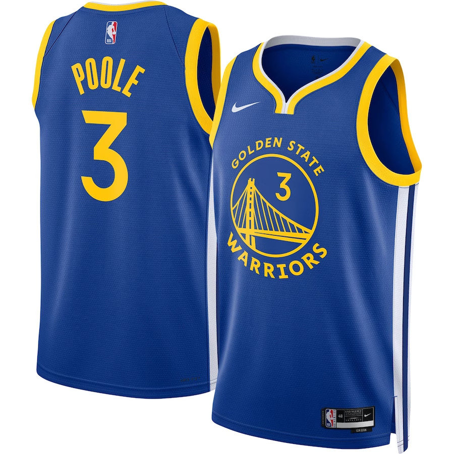 Unisex Golden State Warriors Jordan Poole Royal Swingman Jersey - Icon Edition