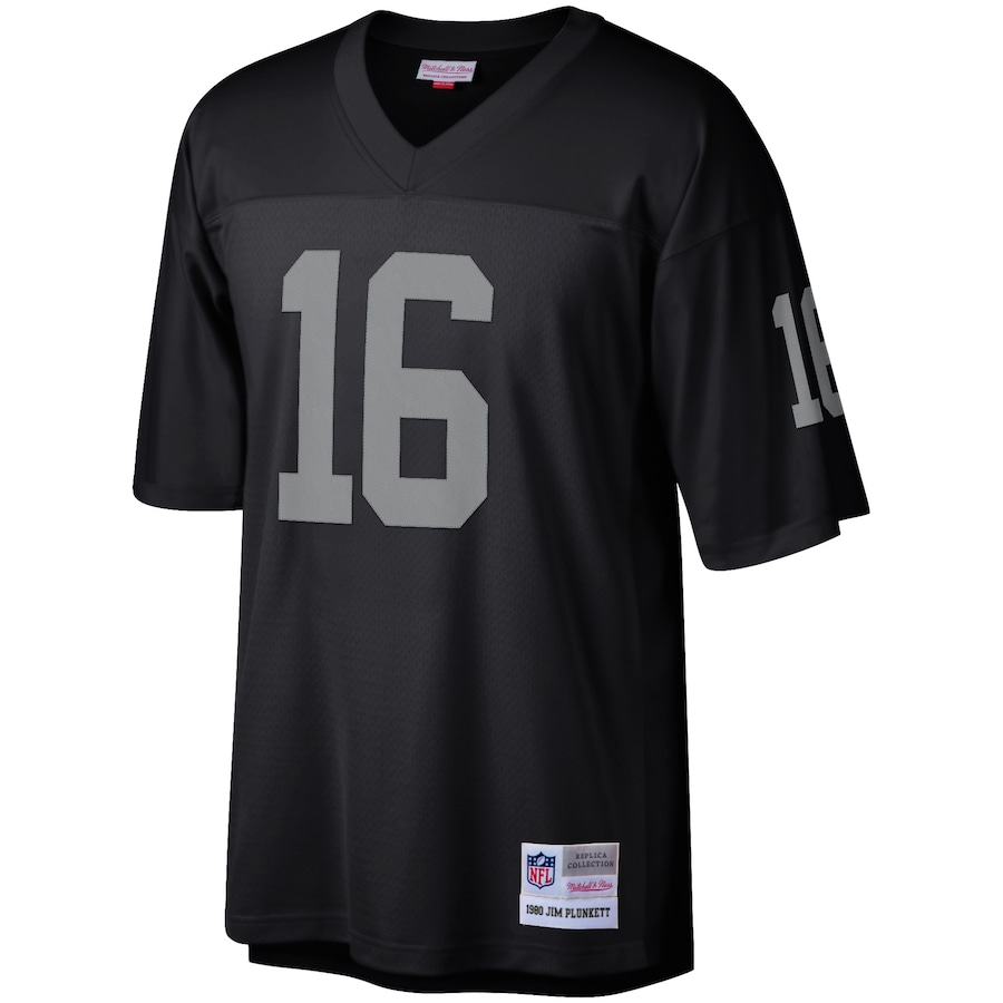 Men’s Las Vegas Raiders Jim Plunkett Mitchell & Ness Black Retired Player Legacy Replica Jersey