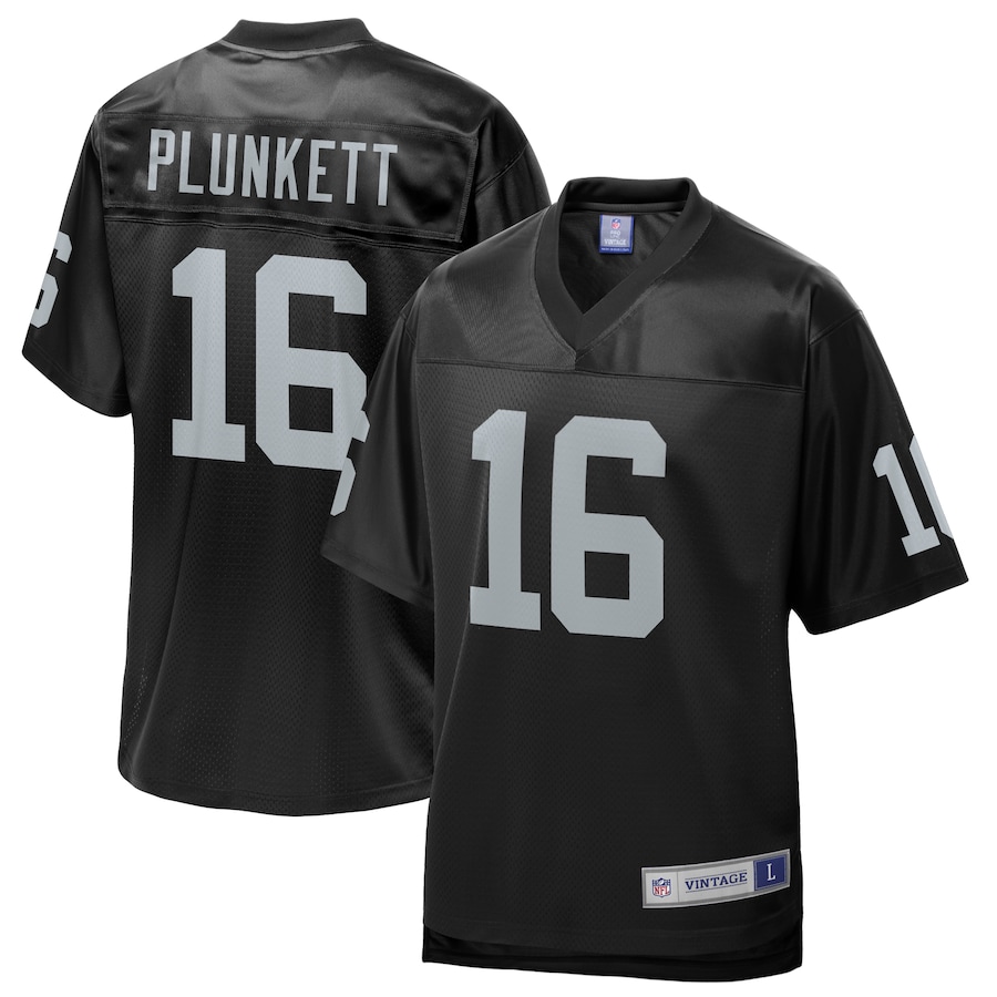 Men’s Las Vegas Raiders Jim Plunkett NFL Pro Line Black Retired Team Player Jersey