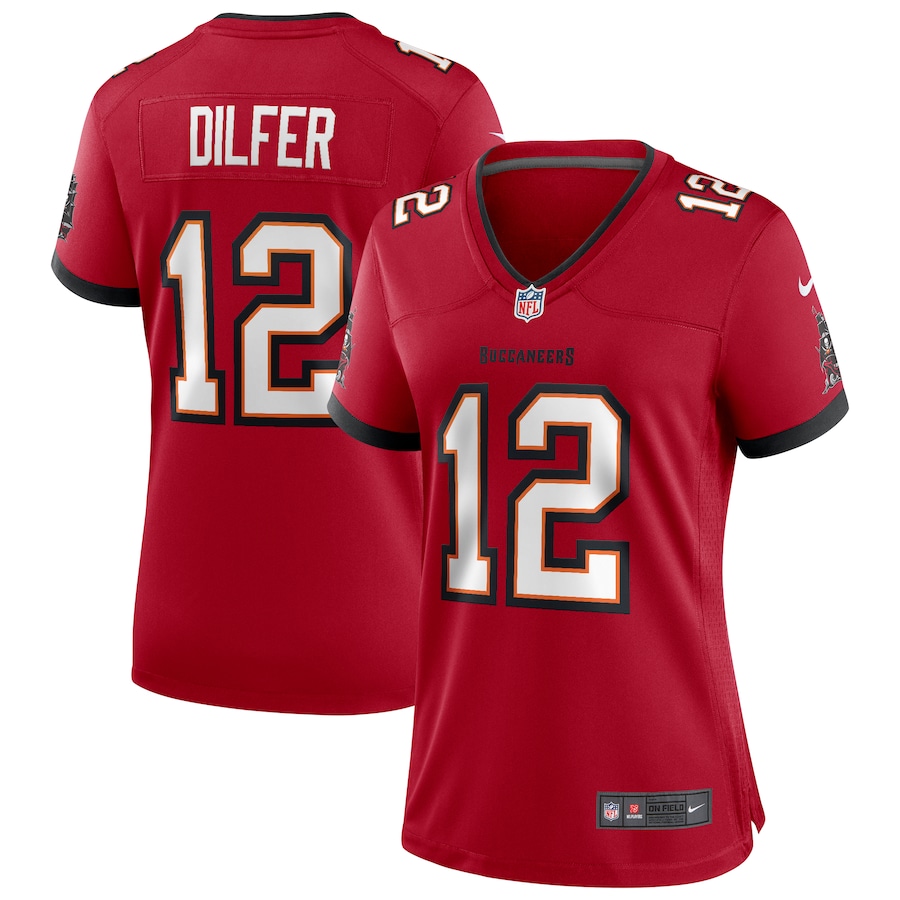 Women’s Tampa Bay Buccaneers Trent Dilfer Nike Red Game Retired Player Jersey