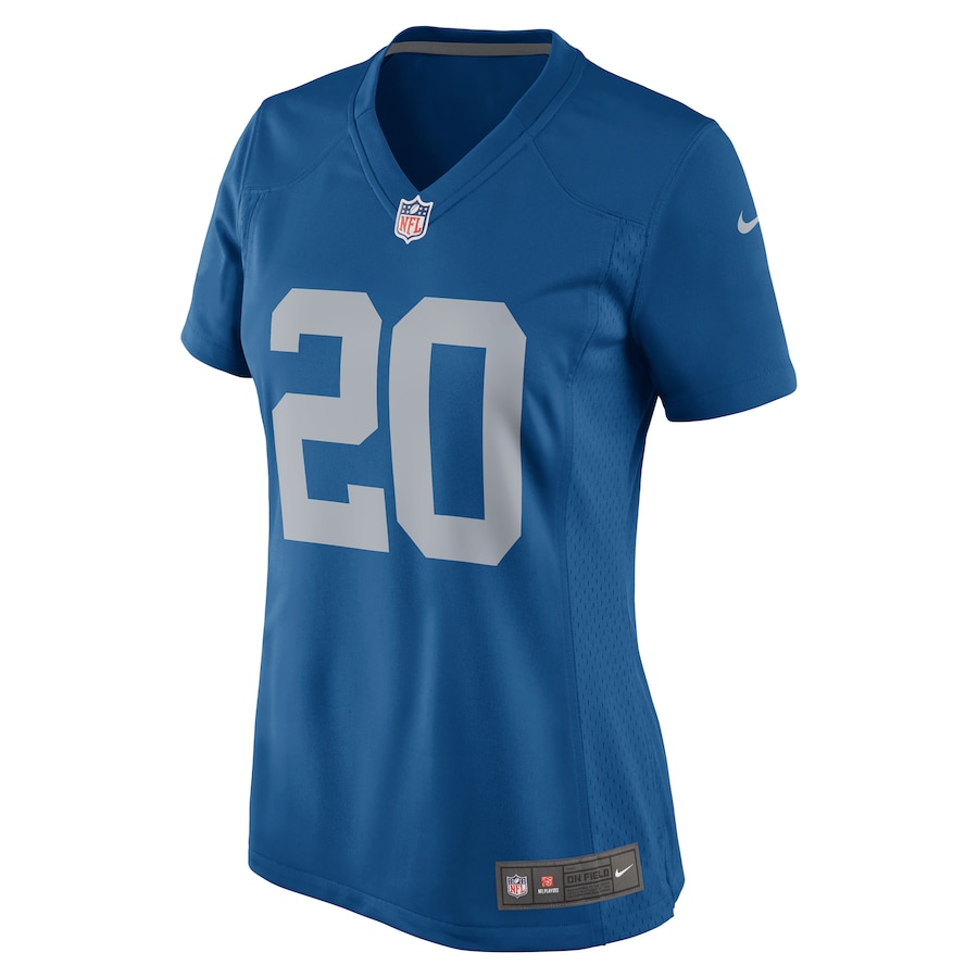 Women’s Detroit Lions Barry Sanders Nike Blue 2017 Throwback Retired Player Game Jersey