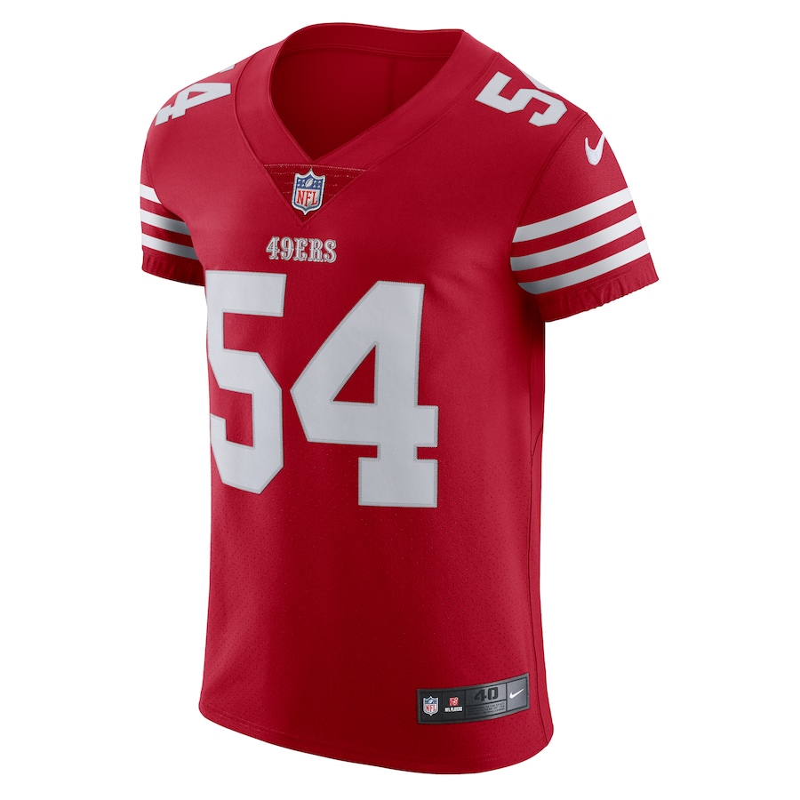 Men’s San Francisco 49ers Fred Warner Nike Scarlet Vapor Elite Jersey