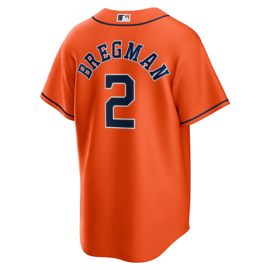 Houston Astros Alex Bregman Orange Alternate Replica Player Name Jersey