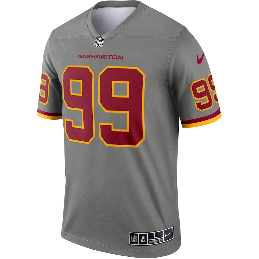 Men’s Washington Football Team Chase Young Nike Steel Inverted Legend Jersey
