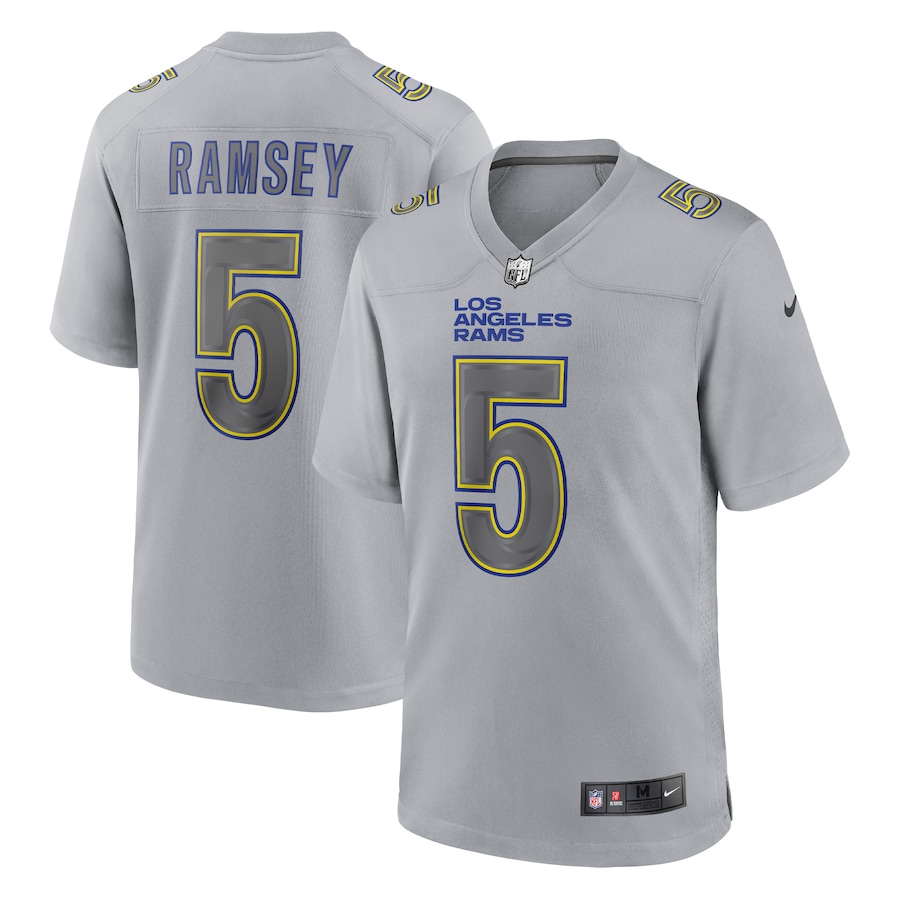 Men’s Los Angeles Rams Jalen Ramsey Nike Gray Atmosphere Fashion Game Jersey