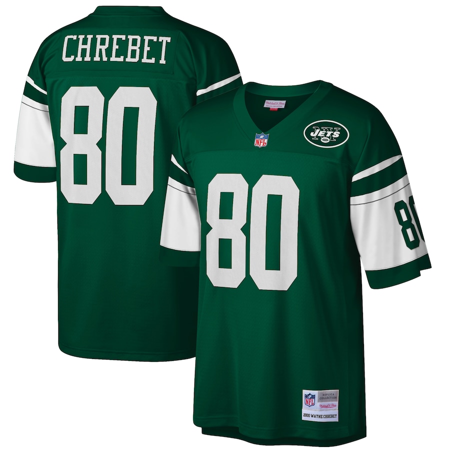 Men’s New York Jets Wayne Chrebet Mitchell & Ness Green Retired Player Legacy Replica Jersey