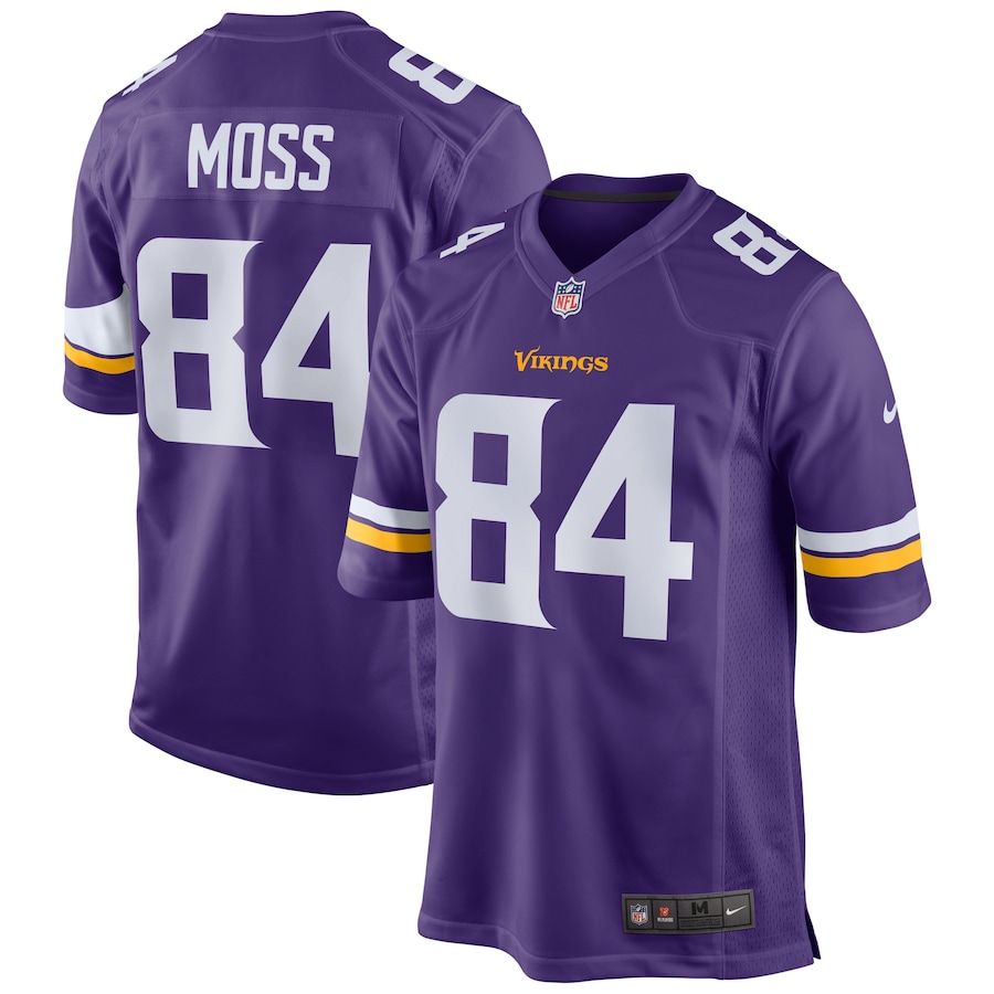Men’s Minnesota Vikings Randy Moss Nike Purple Retired Player Game Jersey