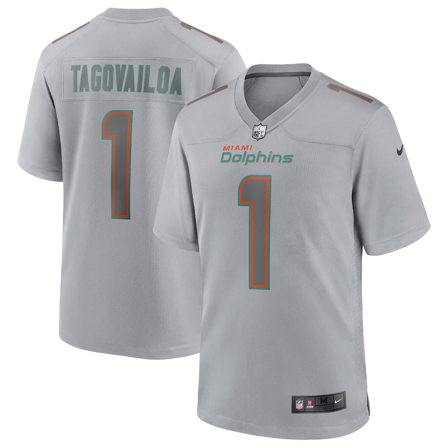 Men’s Miami Dolphins Tua Tagovailoa Nike Gray Atmosphere Fashion Game Jersey