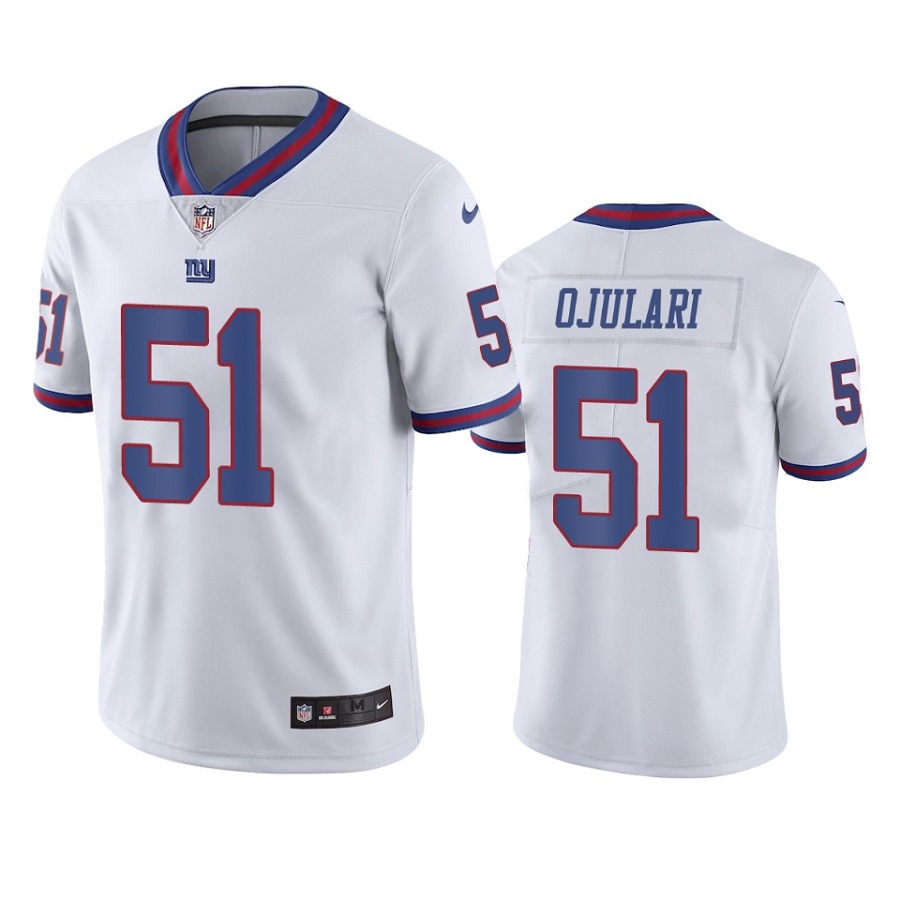 Men's New York Giants Azeez Ojulari White Alternate Color Rush Limited Jersey