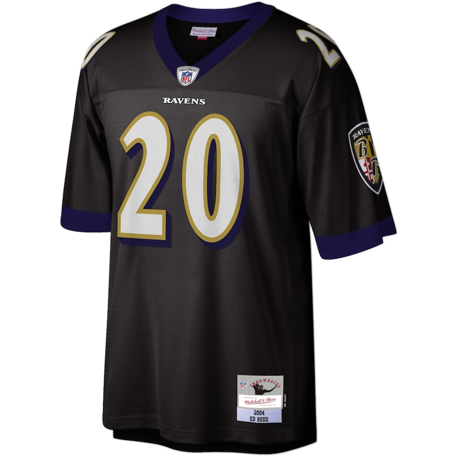 Men’s Baltimore Ravens Ed Reed Mitchell & Ness Black Legacy Replica Jersey