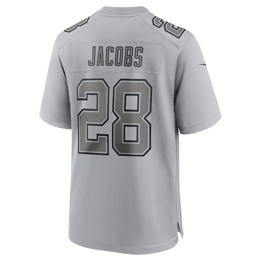 Las Vegas Raiders Josh Jacobs Gray Atmosphere Fashion Stitched Jersey
