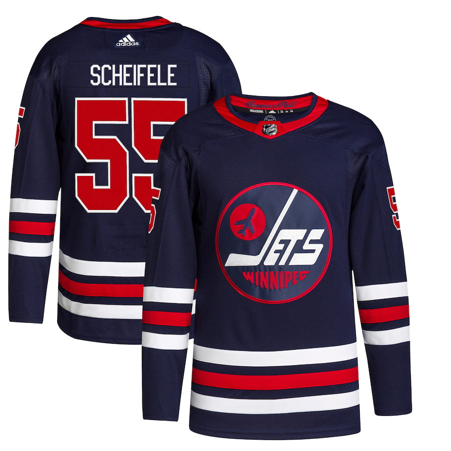 Men's Winnipeg Jets 55 Mark Scheifele adidas 2021-22 Alternate Primegreen Authentic Pro Player Jersey