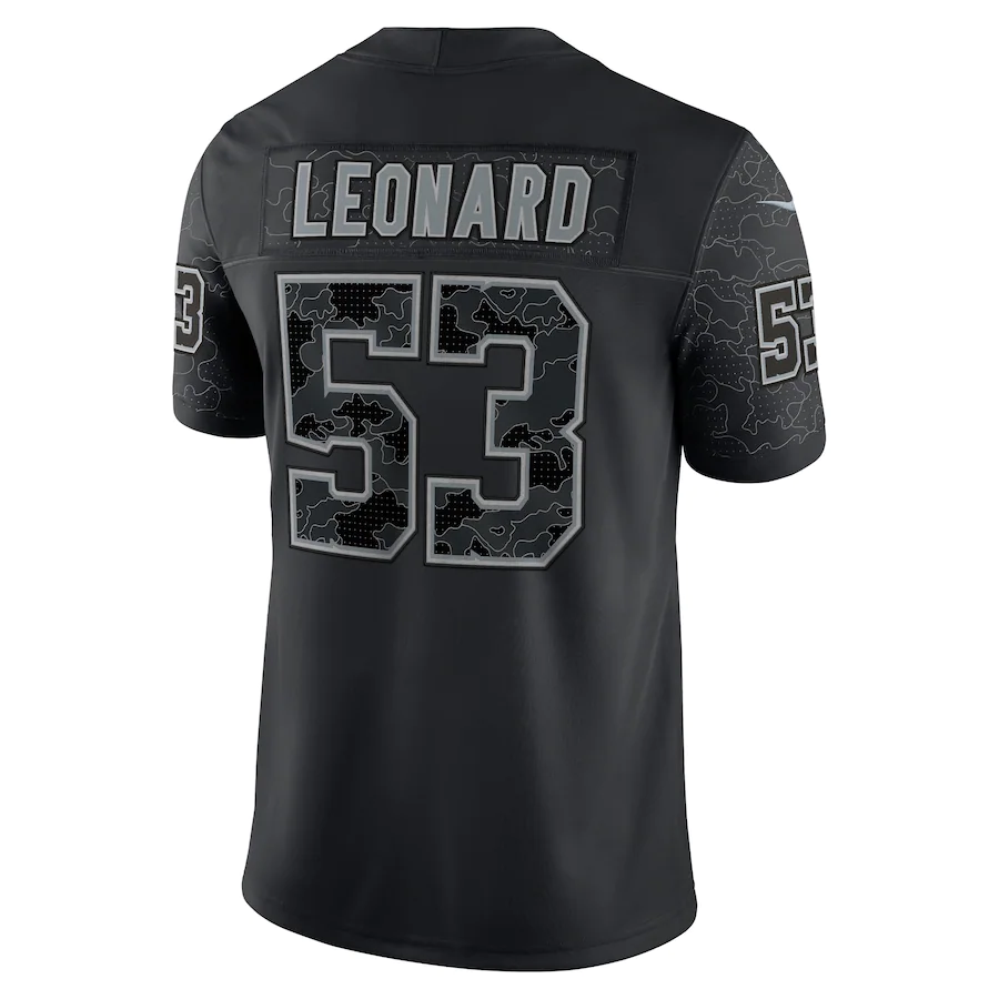 Men's Indianapolis Colts Shaquille Leonard Black RFLCTV Limited Jersey
