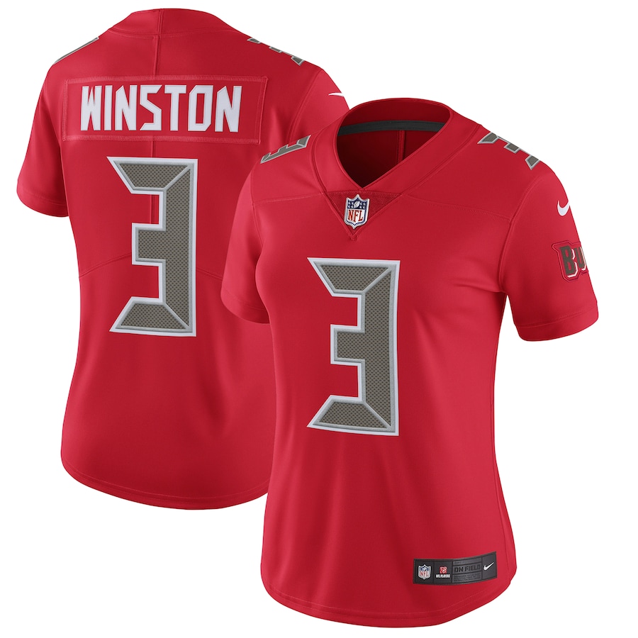 Women’s Tampa Bay Buccaneers Jameis Winston Nike Red Color Rush Limited Player Jersey