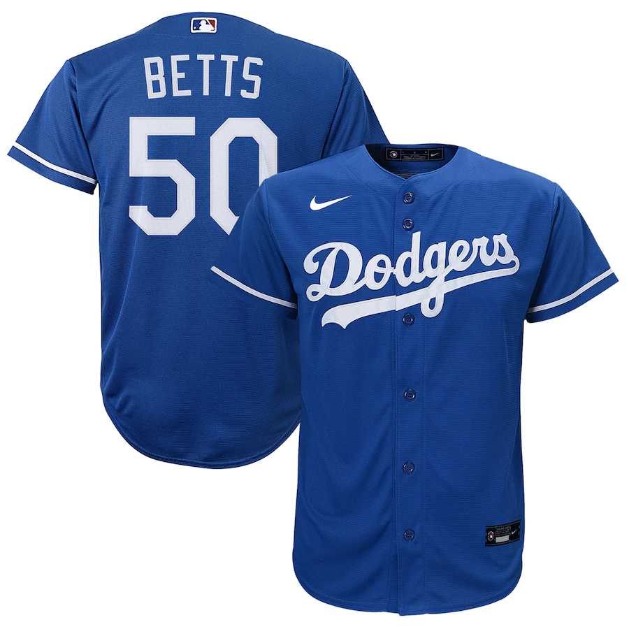 Youth Los Angeles Dodgers Mookie Betts Royal Alternate Replica Player Jersey