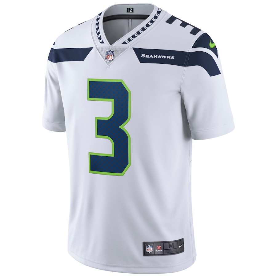 Men’s Seattle Seahawks Russell Wilson Nike White Vapor Untouchable Limited Player Jersey