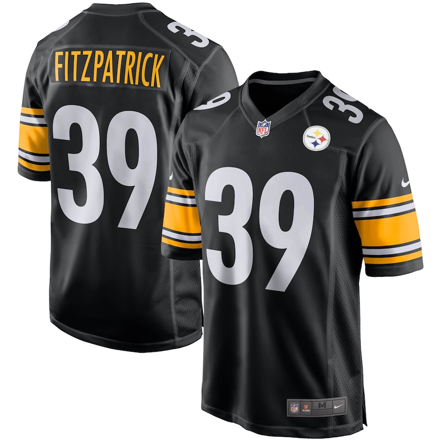 Men’s Pittsburgh Steelers Minkah Fitzpatrick Nike Black Player Game Jersey