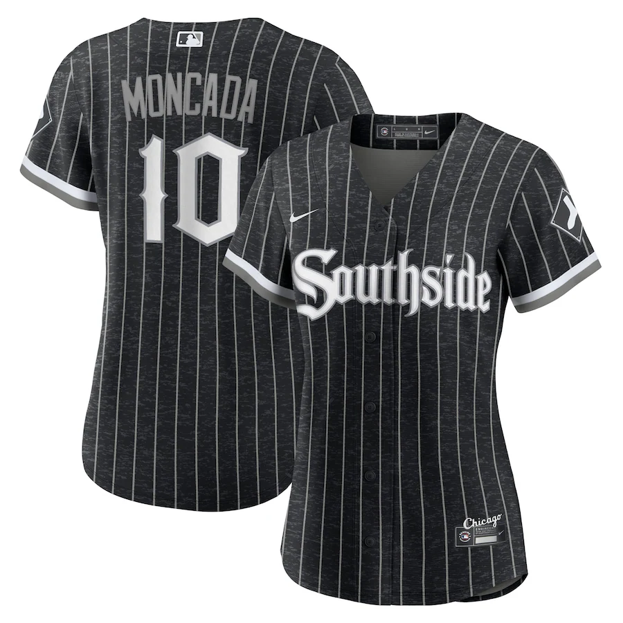 Women's Chicago White Sox Yoan Moncada Black 2021 City Connect Replica Player Jersey