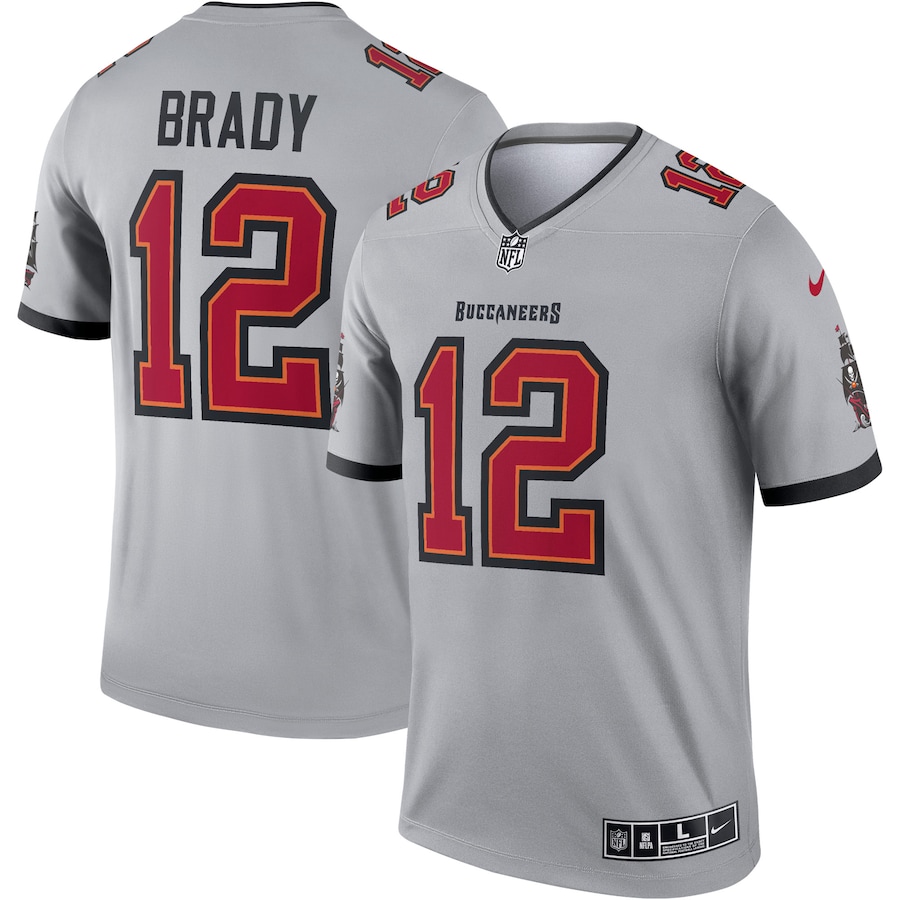 Men’s Tampa Bay Buccaneers Tom Brady Nike Gray Inverted Legend Jersey