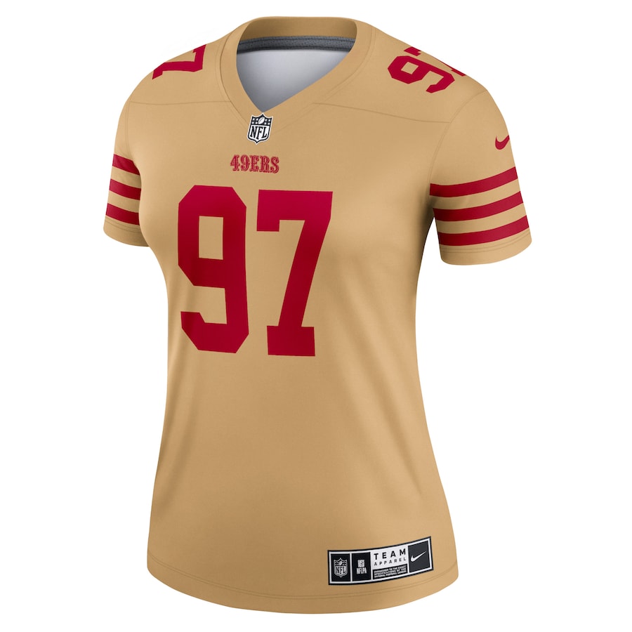 Women’s San Francisco 49ers Nick Bosa Nike Gold Team Inverted Legend Jersey