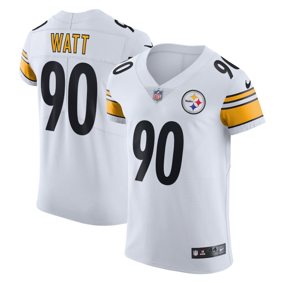 Men’s Pittsburgh Steelers T.J. Watt Nike White Vapor Elite Player Jersey