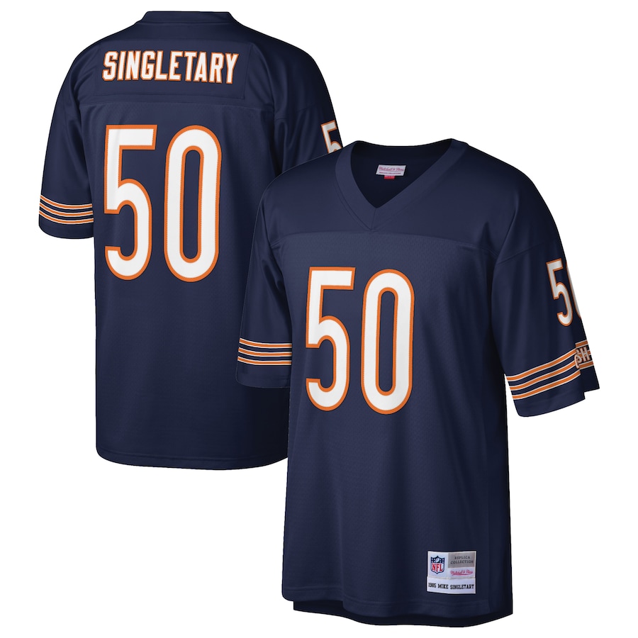 Men’s Chicago Bears Mike Singletary Mitchell & Ness Navy Retired Player Legacy Replica Jersey