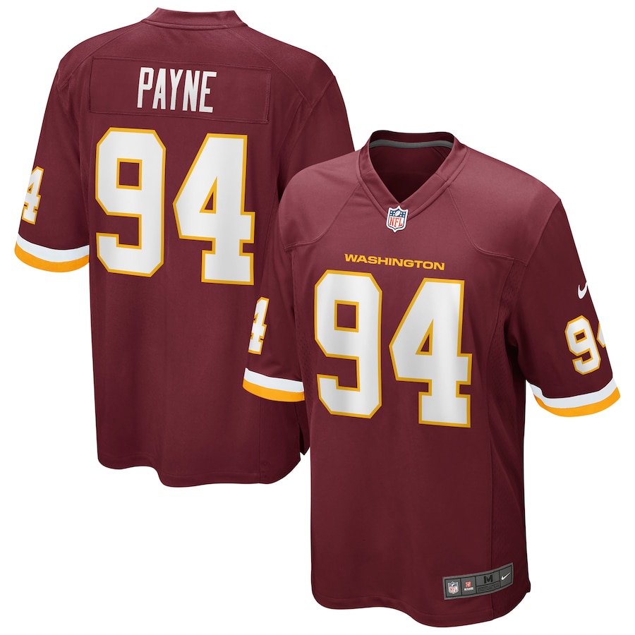 Men’s Nike Daron Payne Washington Football Team Burgundy Game Player Jersey
