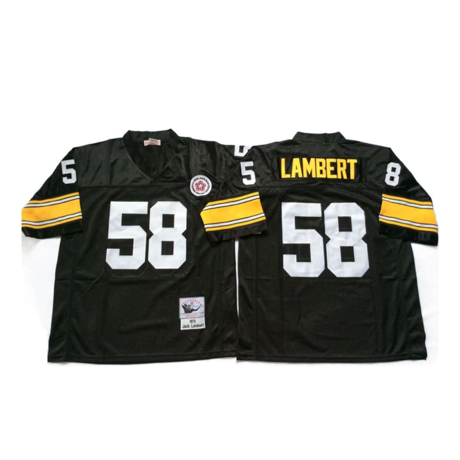 Men's Pittsburgh Steelers Jack Lambert Mitchell & Ness Black 1975 Jersey