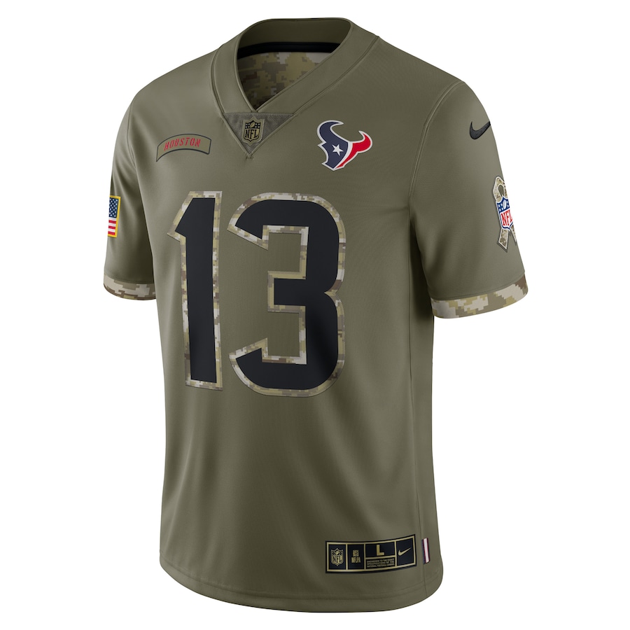 Men’s Houston Texans Nike Olive 2022 Salute To Service Limited Jersey