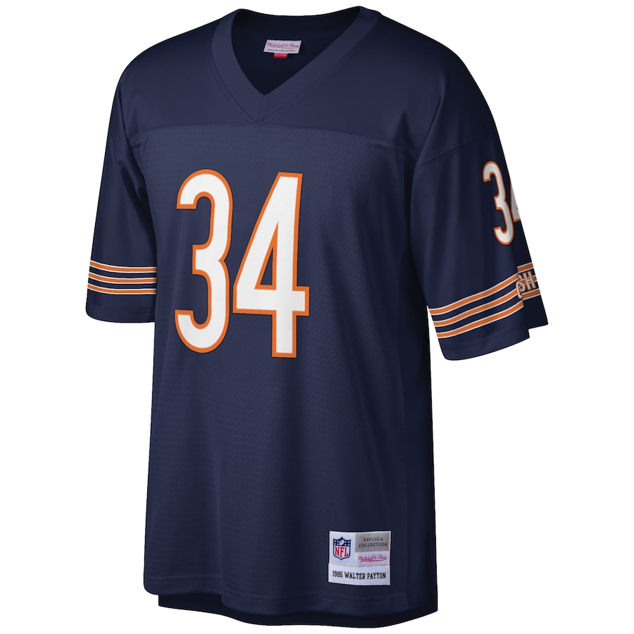 Men’s Chicago Bears Walter Payton Mitchell & Ness Navy Big & Tall 1985 Retired Player Replica Jersey