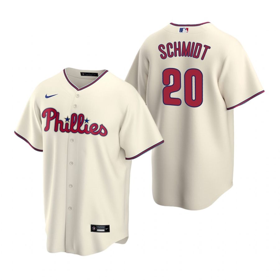 Men's Philadelphia Phillies Mike Schmidt Cream Alternate Player Name Jersey