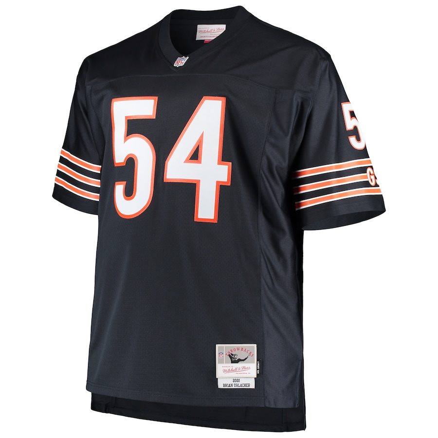 Men’s Chicago Bears Brian Urlacher Mitchell & Ness Navy Big & Tall 2001 Retired Player Replica Jersey