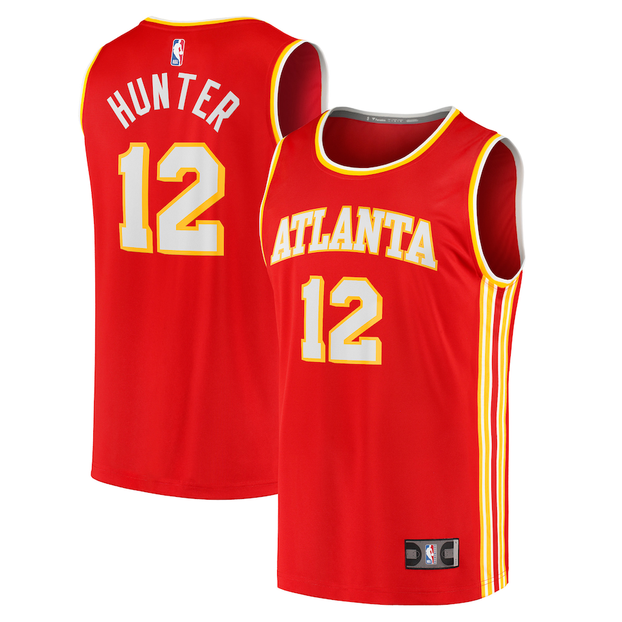 Men's Atlanta Hawks De'Andre Hunter Fanatics Branded Red 2021/22 Fast Break Replica Jersey - Icon Edition