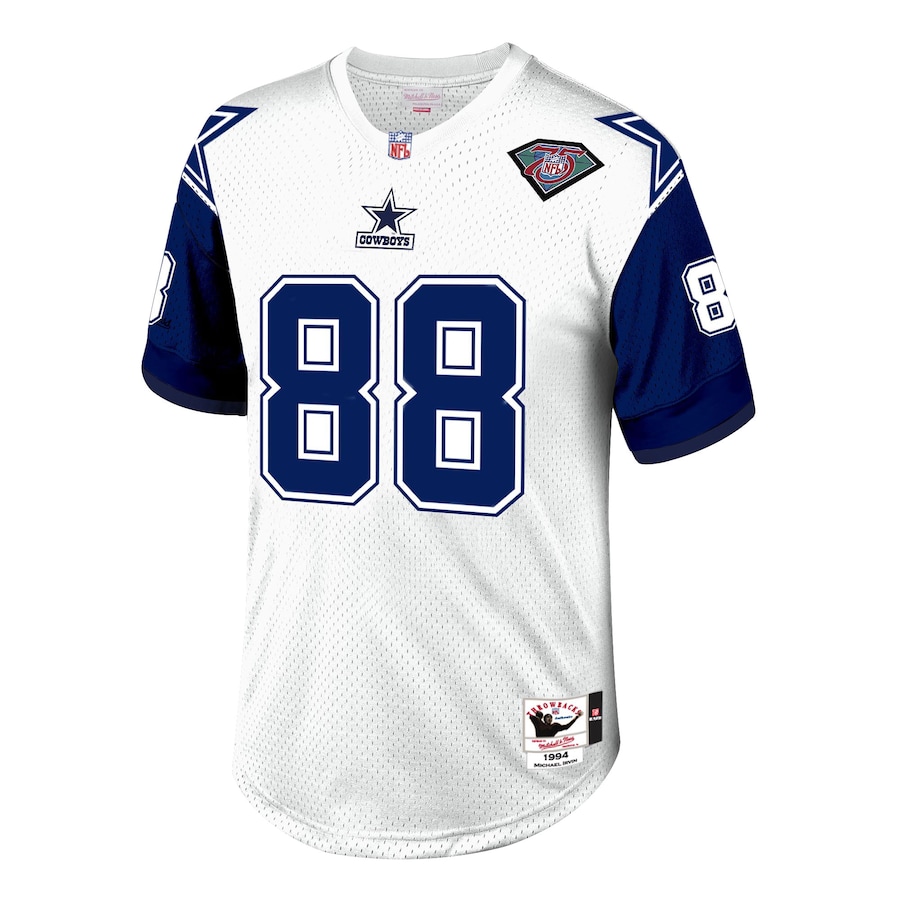 Men’s Dallas Cowboys Michael Irvin Mitchell & Ness White/Navy 1994 Authentic Retired Player Jersey