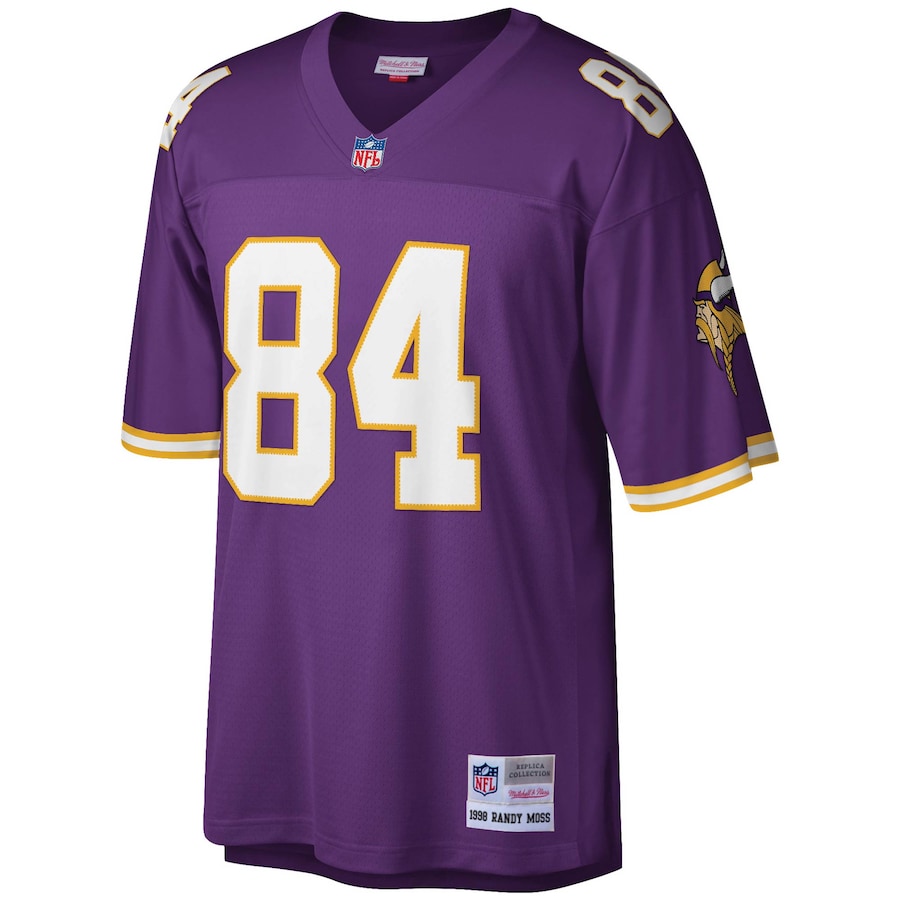 Men’s Minnesota Vikings Randy Moss Mitchell & Ness Purple Legacy Replica Jersey