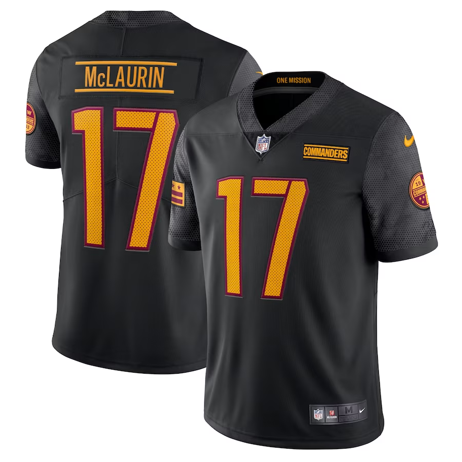 Men's Washington Commanders Terry McLaurin Black Alternate Vapor Limited Jersey
