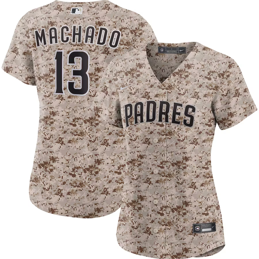 Women's San Diego Padres Manny Machado Camo USMC Alternate Replica Player Jersey