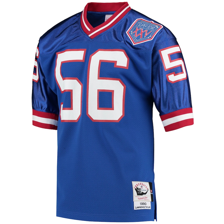 Men’s New York Giants Lawrence Taylor Mitchell & Ness Royal 1990 Authentic Throwback Retired Player Jersey